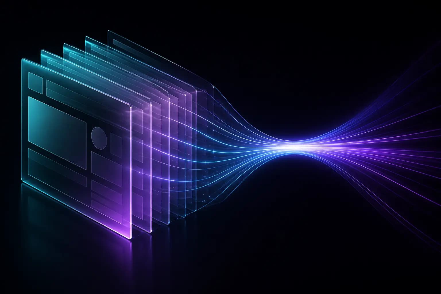 Abstract visualization of publisher inventory becoming advertising value
